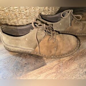 Clarks Collection Womens Brown Leather Suede Low Lace Up Oxford Shoes Size 8.5
